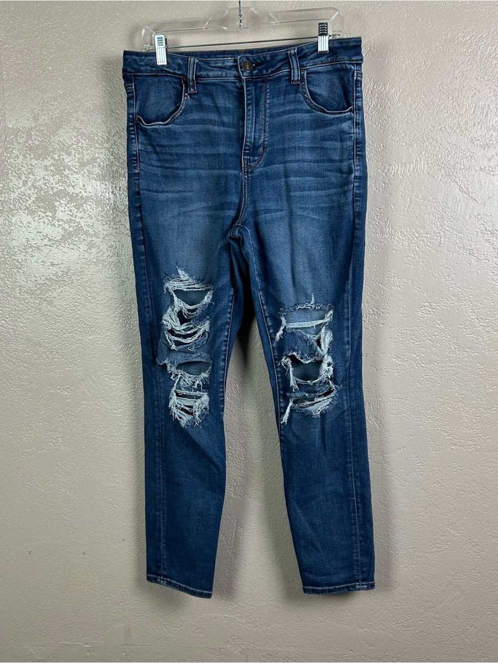 American Eagle Outfitters Women’s Ripped Skinny Jeans - Dark Blue